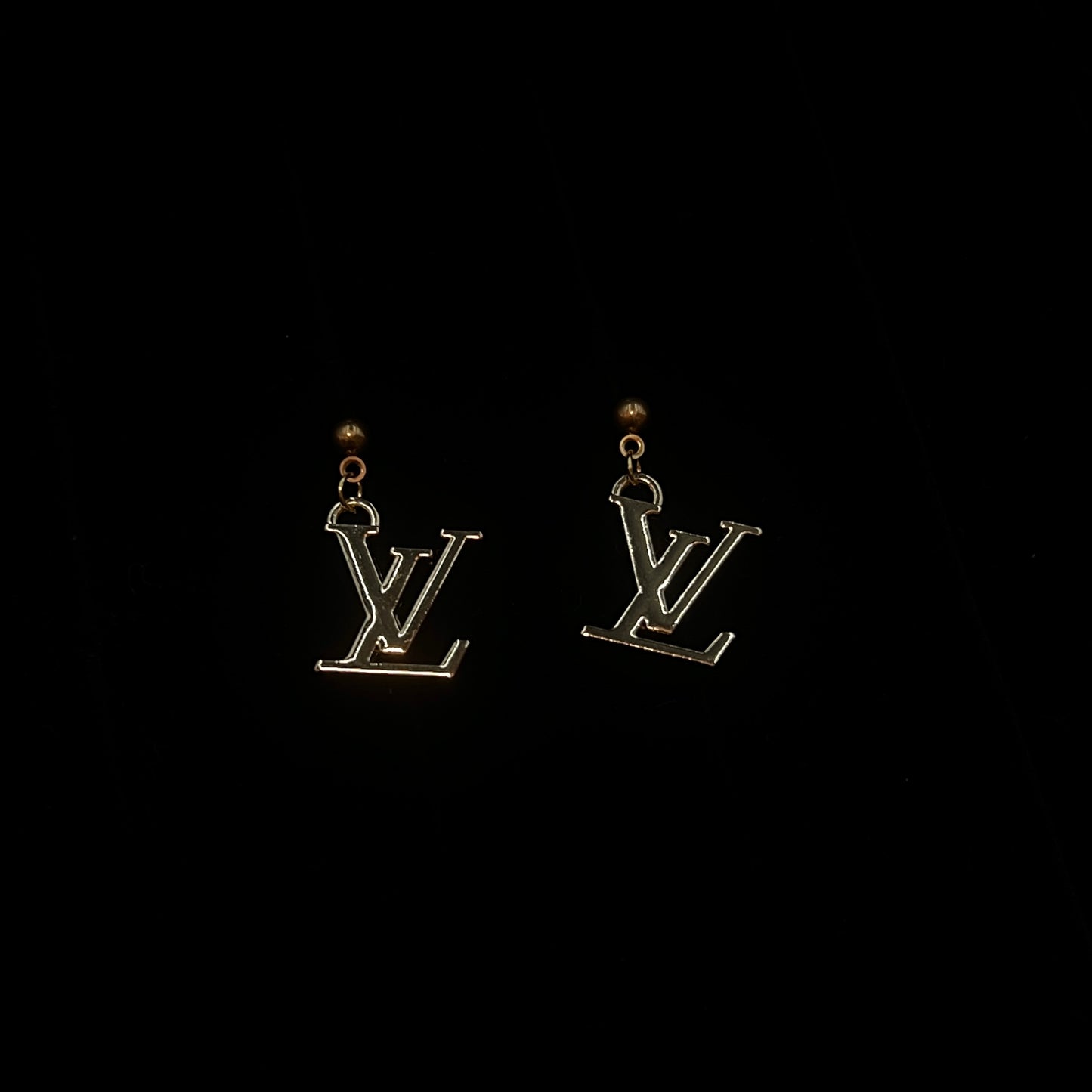 Classic Gold Pendant Earrings